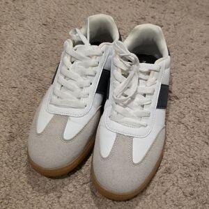 Nautica White and Gray Athletic Shoes